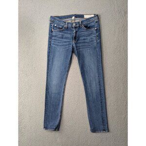 Rag & Bone Capri Jeans Womens 30 Skinny Distressed Sonoma Blue